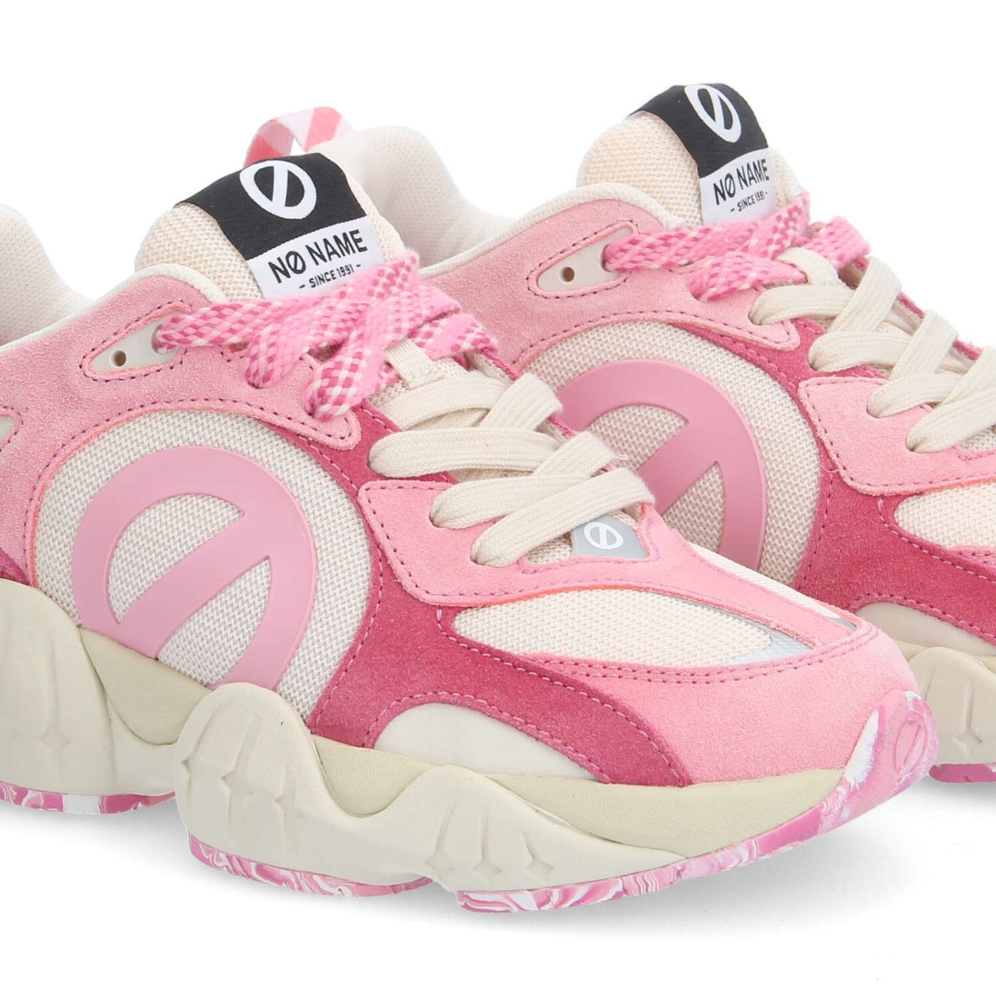 KRAZEE MILKSHAKE W - SUEDE/KNIT/SUED - PINK/OFF WHITE